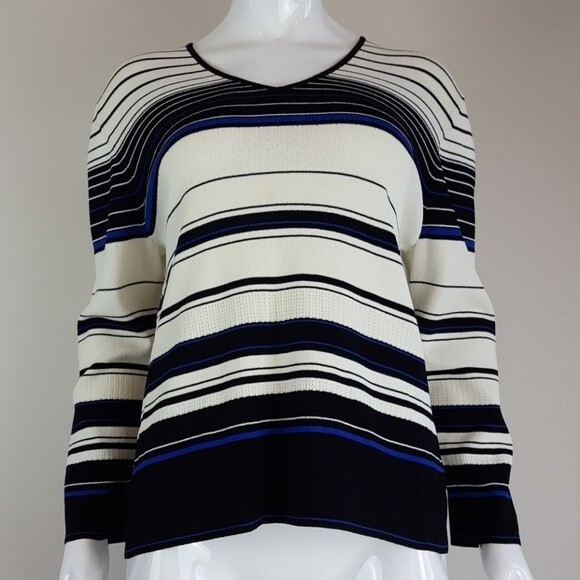 Jones New York Striped Sweater - Picture 1 of 5